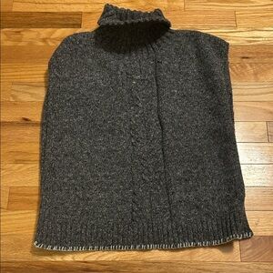 Free People Alma Cable Poncho. One size. Charcoal gray. Like new - worn once!